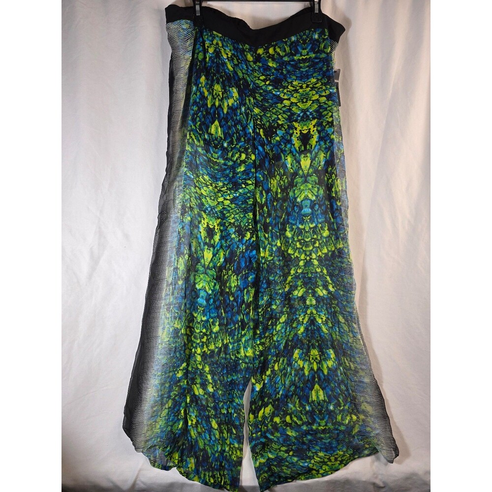 Bisou Bisou by Michele Bohbot Wide-leg Sheer Pants Mermaid Size XL 38x32